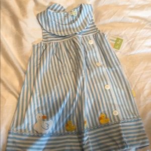New Girls 4T Stripped knit sleeveless dress